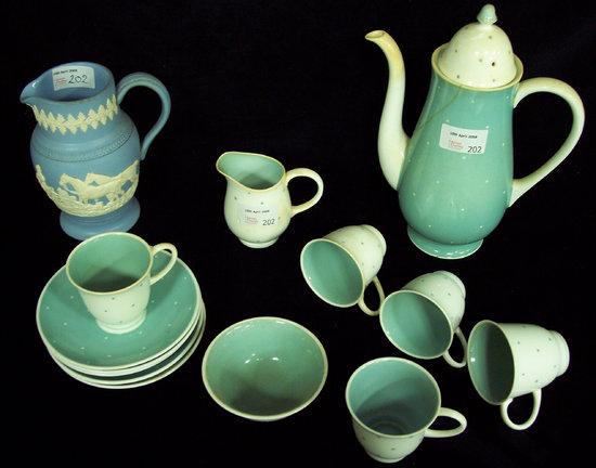 Appraisal: A Susie Cooper coffee service of fifteen pieces decorated polka