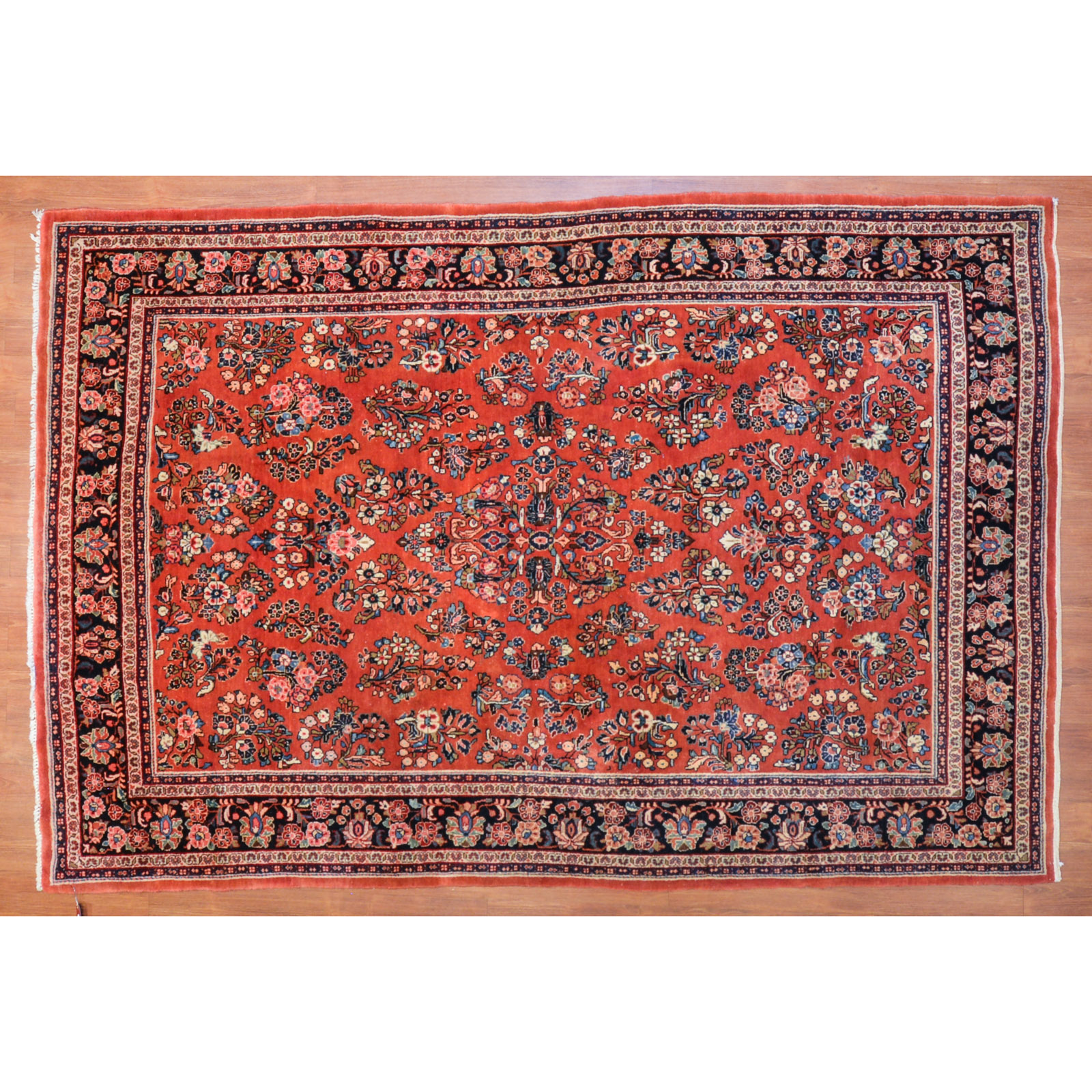 Appraisal: SAROUK RUG PERSIA X Third quarter- th century hand-knotted wool