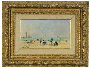 Appraisal: Andr Hambourg French - Sur la plage signed lower left