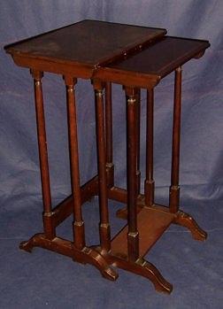 Appraisal: An Edwardian nest of two mahogany and inlaid tables the