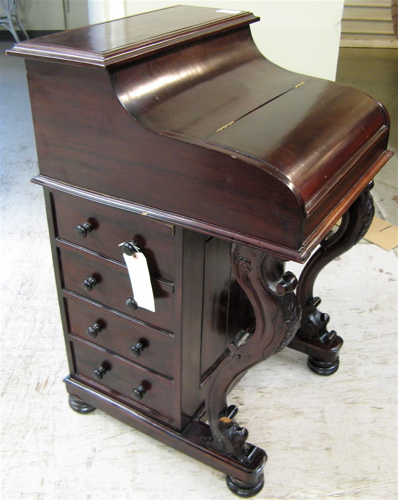 Appraisal: MAHOGANY DAVENPORT DESK English Victorian style th century having a