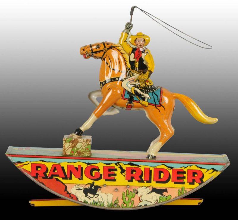 Appraisal: Marx Tin Wind-Up Range Rider Toy Description Includes original box