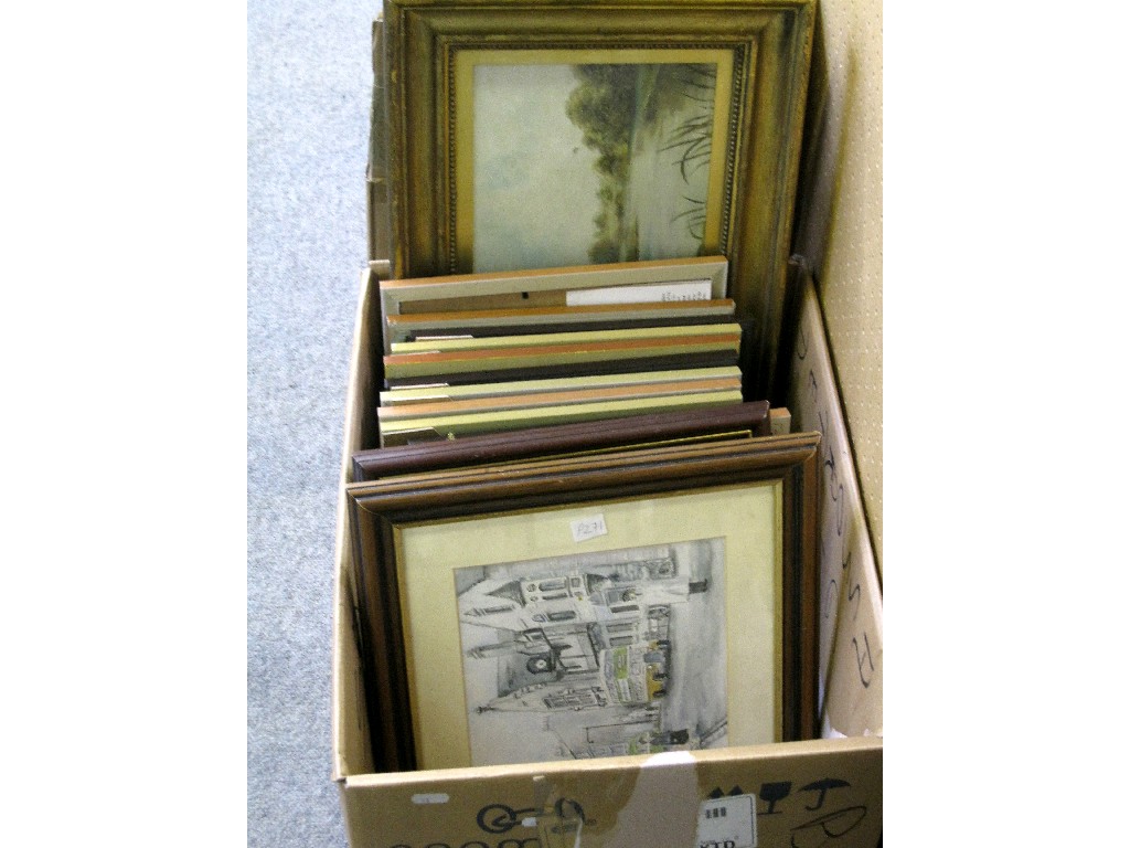 Appraisal: Lot comprising prints watercolours etc