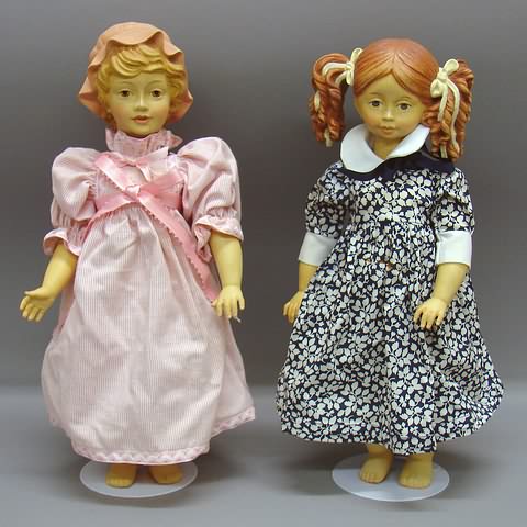 Appraisal: Pair of Schoenhut dolls Toddler with painted blue eyes replaced