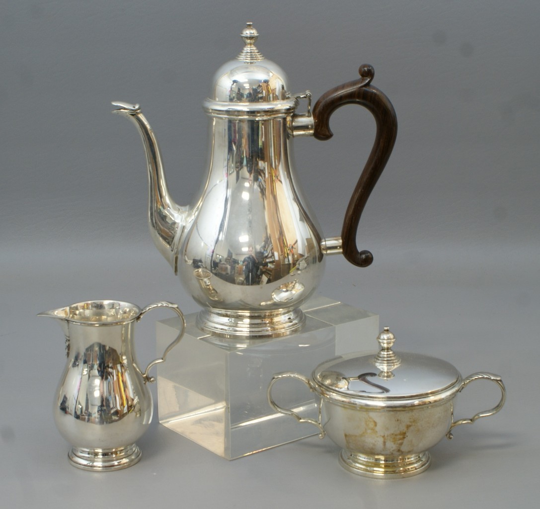 Appraisal: pc Gorham sterling silver teaset marked Gorham Sterling pot with