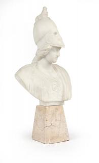 Appraisal: A white marble bust of Minerva Late th early th