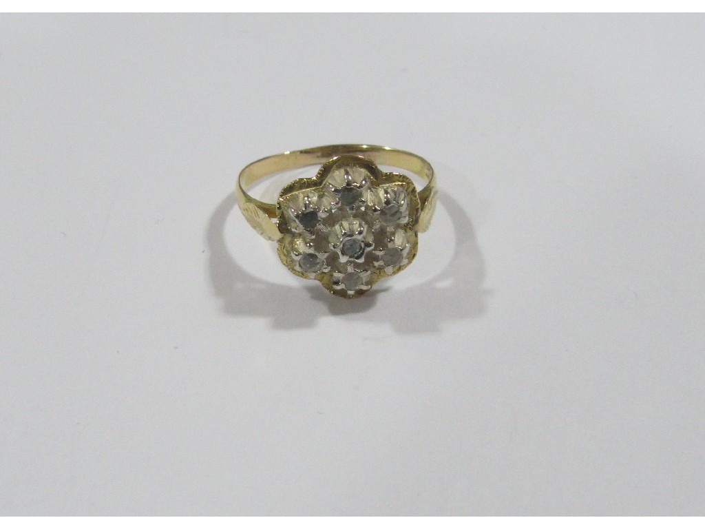 Appraisal: Georgian ct gold diamond seven stone ring with old cut