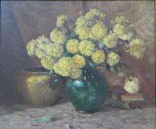 Appraisal: Adam Lehr oil Adam Lehr American - - Still-Life- Yellow