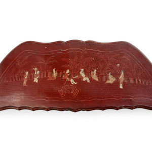 Appraisal: A Chinese Canton Style Yangqin EARLY TH CENTURY of shaped