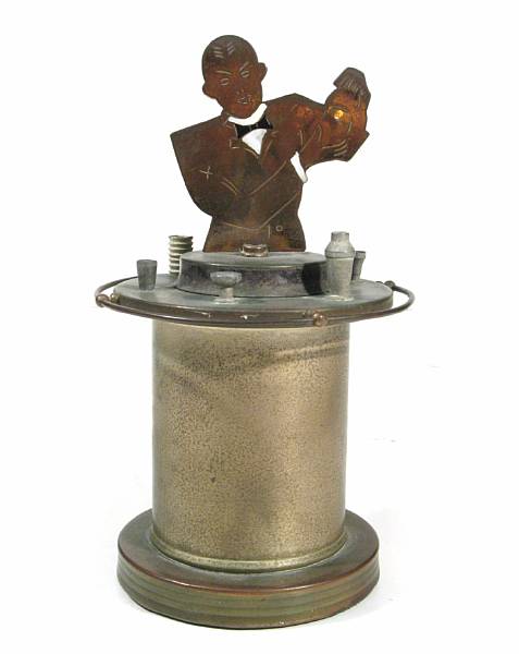 Appraisal: An Art Deco chromed metal bartender cigarette dispenser height in