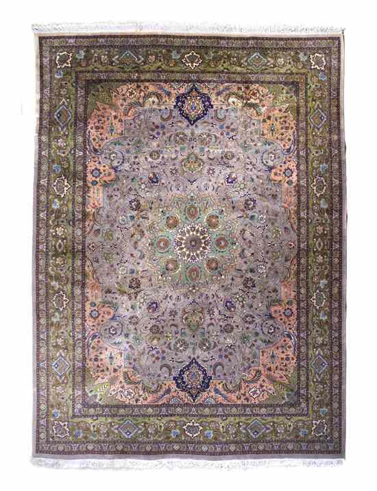 Appraisal: A Kirman Wool Carpet having allover floral and foliate decoration