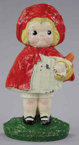 Appraisal: RED RIDING HOOD DOORSTOP Hubley design by Grace Drayton depicts