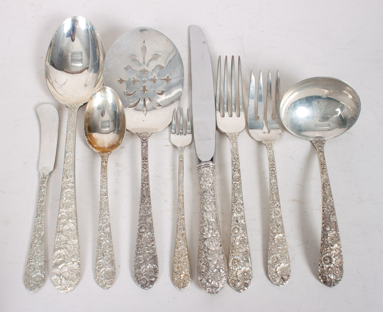 Appraisal: Alvin sterling silver -piece partial flatware iN the Bridal Bouquet