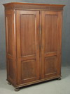 Appraisal: WARDROBE - CIRCA - TWO DOOR WALNUT WARDROBE WITH RECESSED