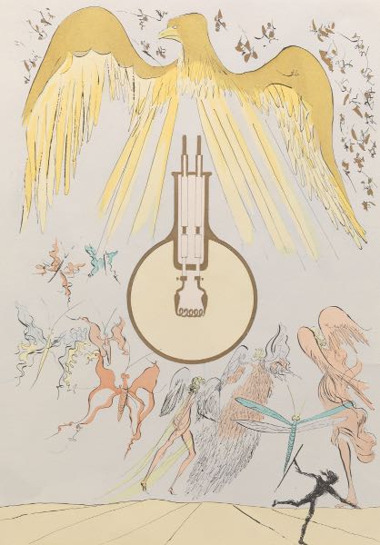 Appraisal: SALVADOR DALI SPANISH - x plate x sheet L'ampoule incandescence