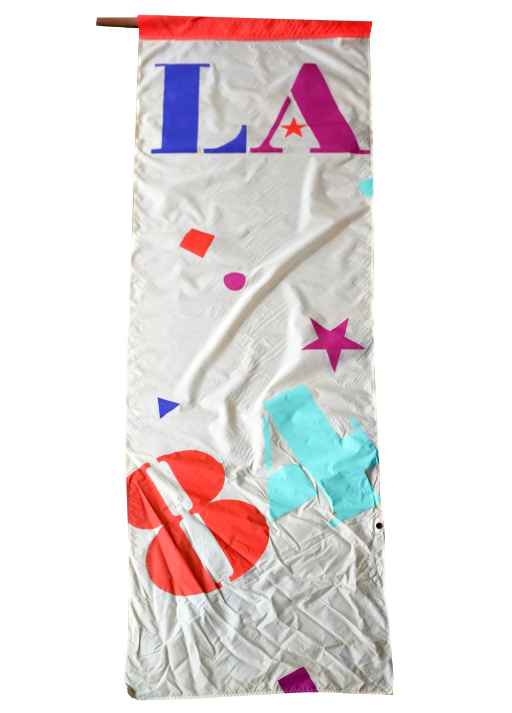 Appraisal: LOS ANGELES OLYMPIC FLAGProvenance The Freund Family Collection Condition with