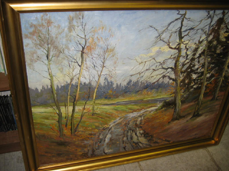 Appraisal: H BJARDAM SWEDISH TH- TH CENTURY FOREST LANDSCAPE oil on