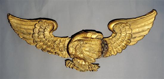 Appraisal: American stamped brass eagle flag holder circa made for the