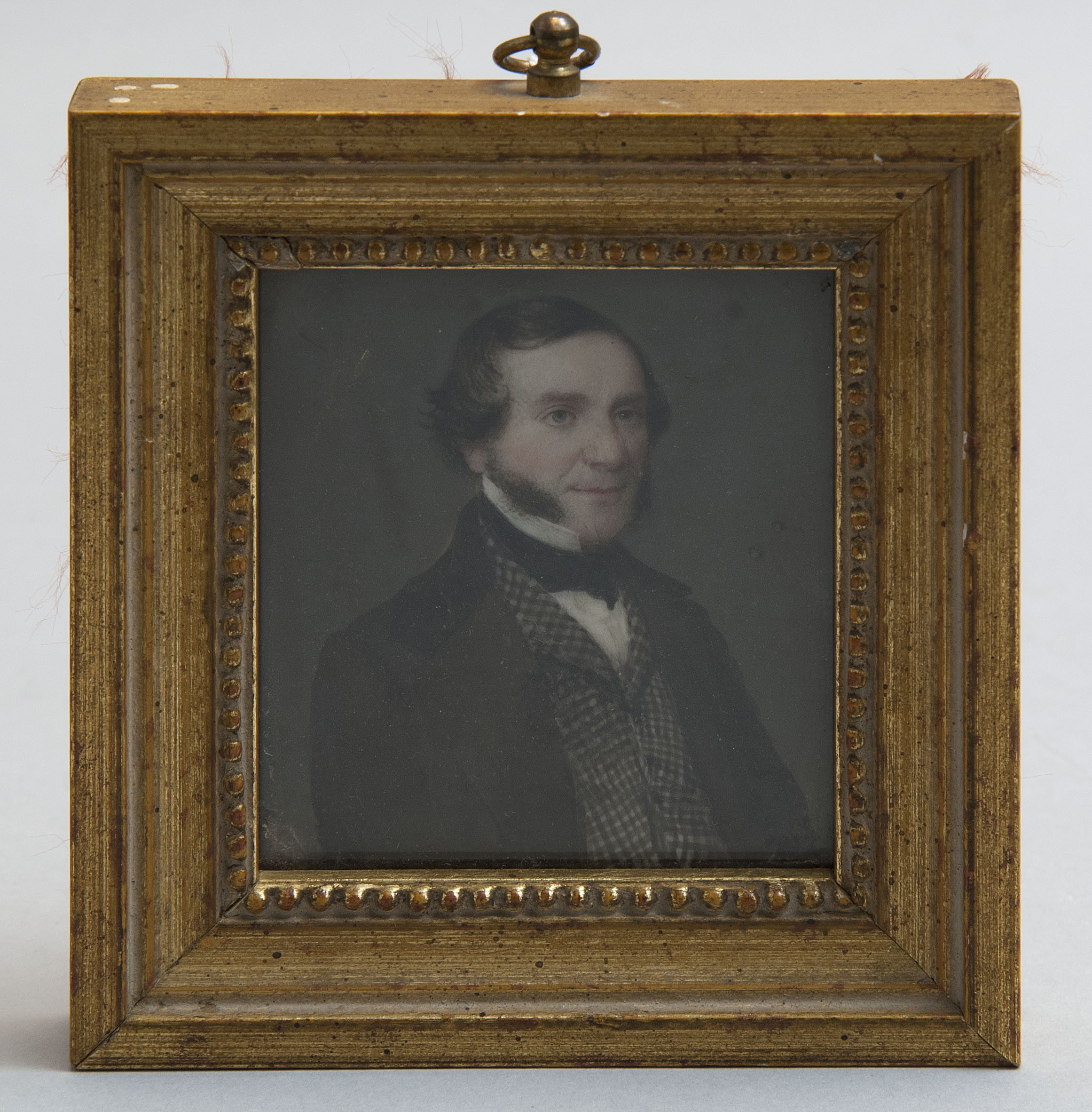 Appraisal: MINIATURE PORTRAIT OF A VICTORIAN GENTLEMAN th CenturyWatercolor with fine