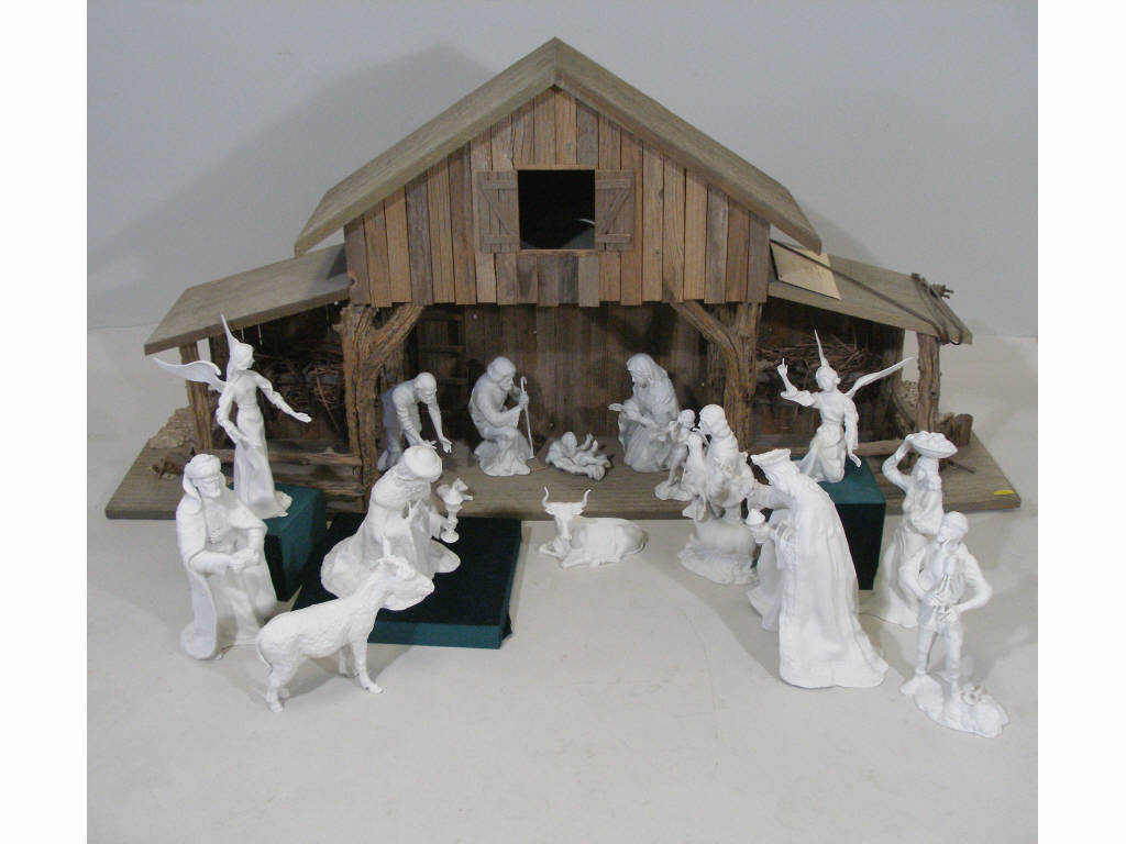 Appraisal: Boehm Porcelain Christmas Nativity Set sixteen pieces porcelain Spirit of