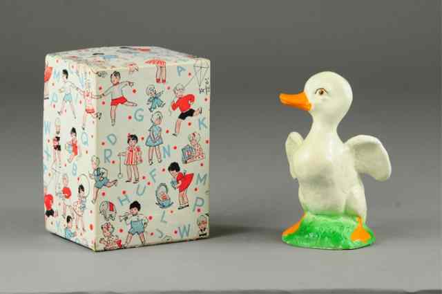 Appraisal: a QUACKING DUCK STILL BANK IN BOX Hubley appears to