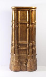 Appraisal: Antique Gothic Architectural Gilt Wood Pedestal Franco-Flemish th century or