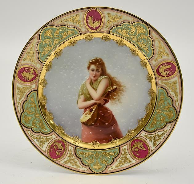 Appraisal: Royal Vienna cabinet plate Royal Vienna cabinet plate Winter Dia