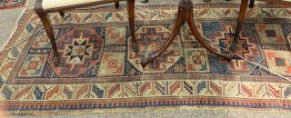 Appraisal: Caucasian Oriental runner late th century wear ' x '