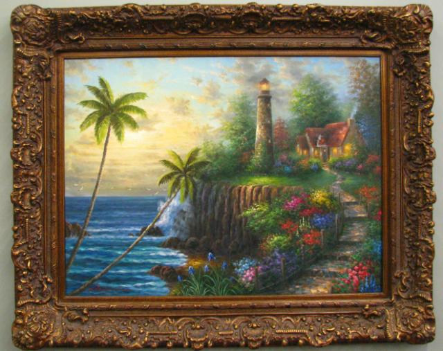 Appraisal: Ornately Framed Oil Painting site size '' x '' framed