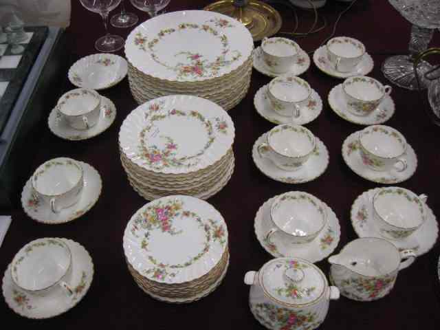 Appraisal: pc Minton ''Lorraine'' China Service fine floral matching creamer sugar