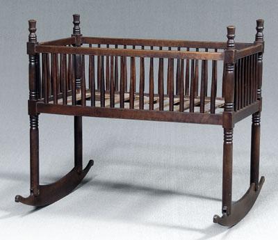 Appraisal: Charleston Federal cherry cradle cherry throughout with poplar slats and