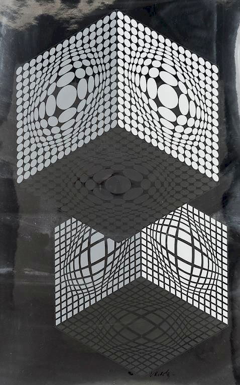 Appraisal: Victor Vasarely French Hungarian - DESCRIPTION Victor Vasarely French Hungarian