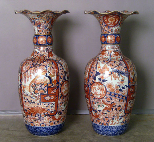 Appraisal: Pair of Imari palace vases th c h