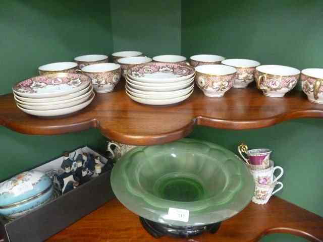 Appraisal: A JAPANESE PORCELAIN PINK GROUND SET OF CUPS AND SAUCERS