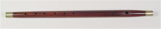 Appraisal: Civil War Era Wooden Fife Cocobolo fife with metal ferrules