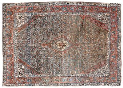 Appraisal: Finely woven Bijar rug small decorated diamond central medallion with