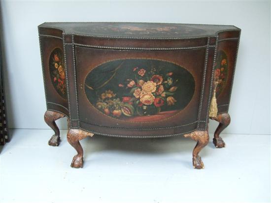 Appraisal: Bow fronted mahogany sideboard early th century the top central