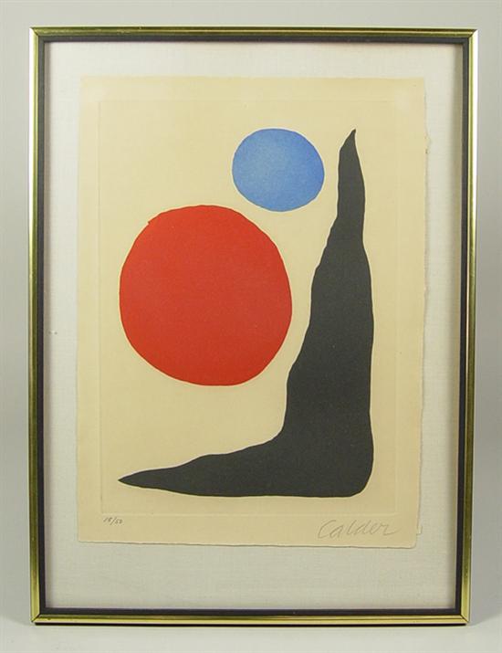 Appraisal: Alexander Calder - Color lithograph Numbered lower left and signed