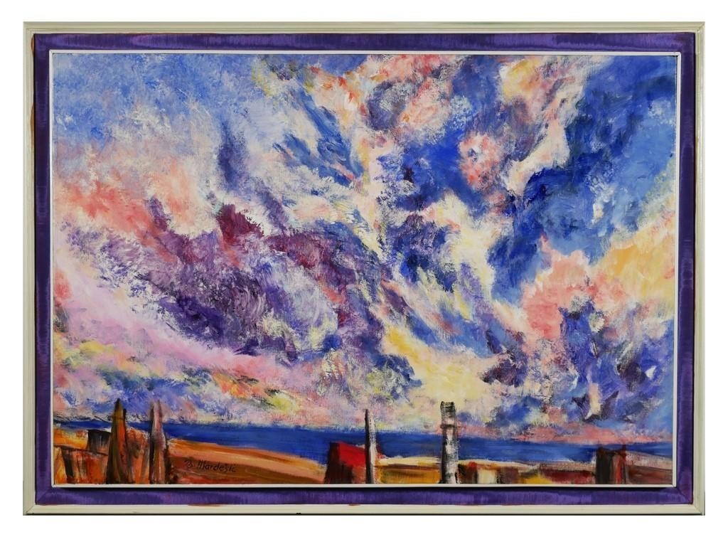 Appraisal: BORIS MARDESIC CROATIAN CLOUDSCAPE O CBoris Mardesic Croatian b oil