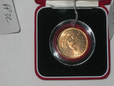 Appraisal: A GOLD KRUGERRAND in capsule and box