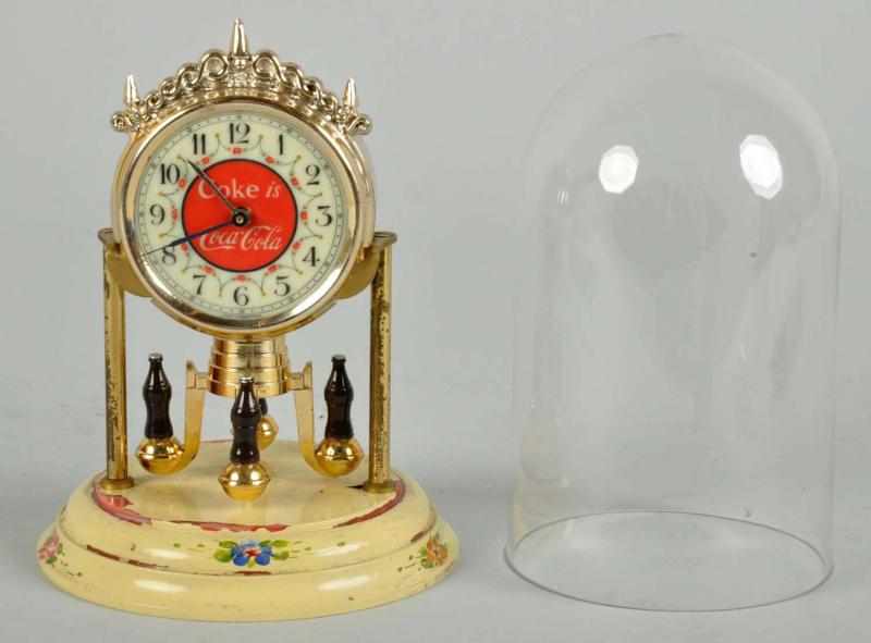 Appraisal: Small Coca-Cola Dome Clock Description German made s to s