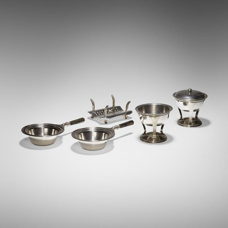 Appraisal: Maxim's de Paris collection of five serving pieces Maxim's de