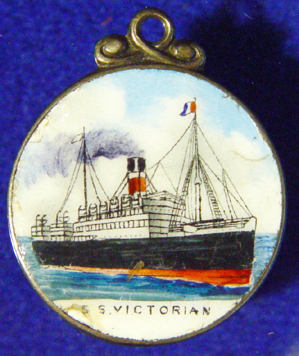 Appraisal: Shipping interest silver and enamel pendant SS Victorian