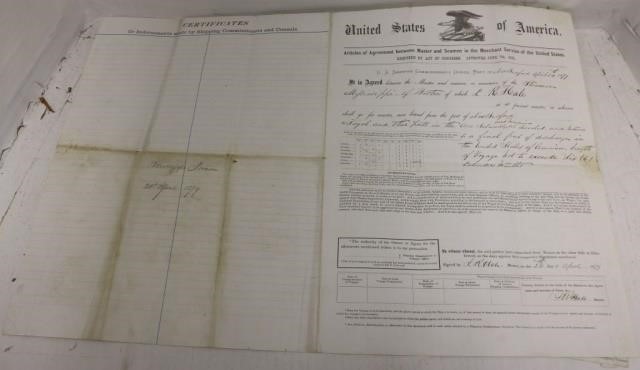 Appraisal: APRIL DOCUMENT ARTICLES OF AGREEMENTFOR THE PORT OF NEW BEDFORD