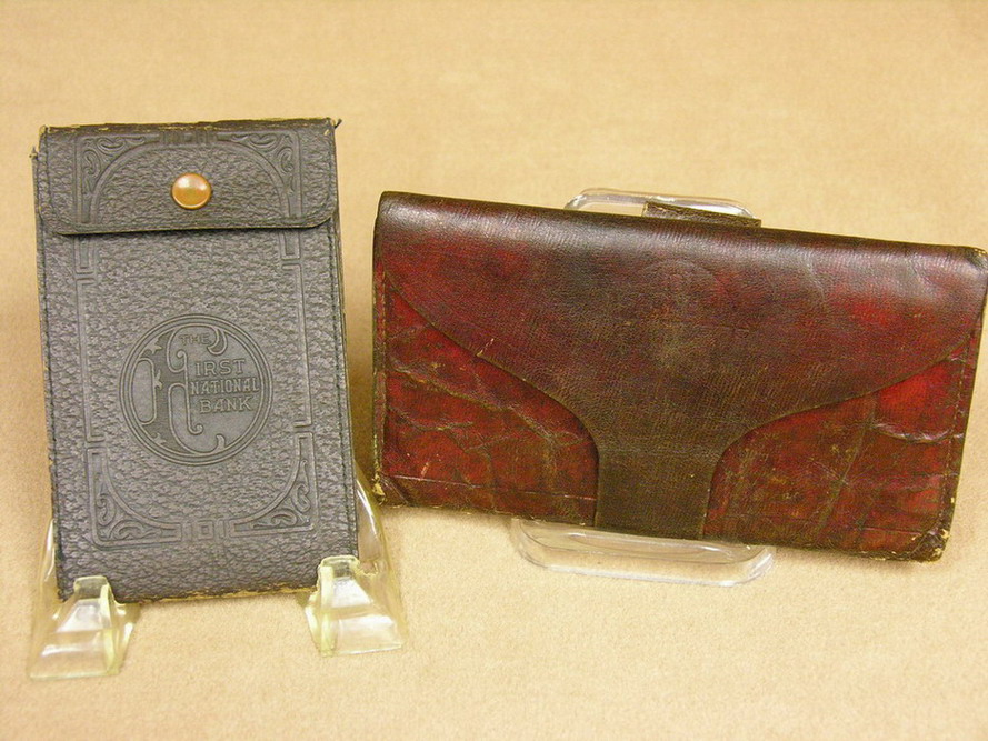 Appraisal: RANCH WALLET AND CHECKBOOK Wallet stamped Ranch Ponca City Checkbook