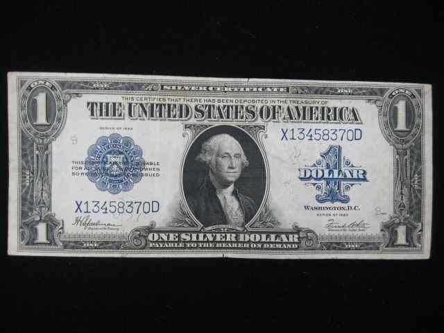 Appraisal: U S Silver Certificate large size a nice example