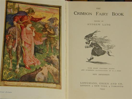 Appraisal: Andrew Lang Twelve Fairy Books publ Longmans - Red Blue