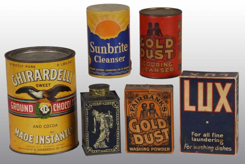 Appraisal: Lot of Advertising Tins Boxes Description Includes Gold Dust box