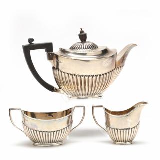 Appraisal: Edwardian Silver Tea Set sponsor's mark for Goldsmiths and Silversmiths