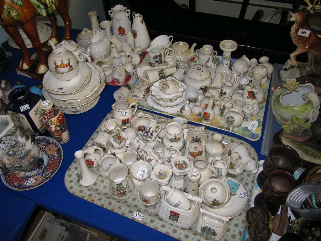 Appraisal: Extensive lot of WH Goss and other crested ware three